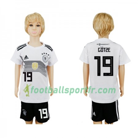 Tenue Allemagne Gotze 19 Enfant Domicile Coupe du monde 2018 Maillot de Foot